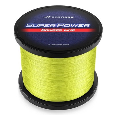KastKing Superpower Braided Fishing Line, Yellow, 10 10LB(300 Yds), X4-Yellow 