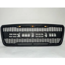 Matt Black Mesh Upper For 2004-2008 F-150 F150 Front Grill New Raptor Style Look