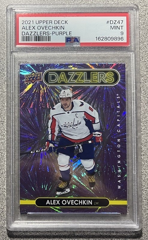 Alex Ovechkin 2021-22 Upper Deck Purple Dazzlers #DZ-47 PSA 9 MINT Capitals ๐๐ฅ