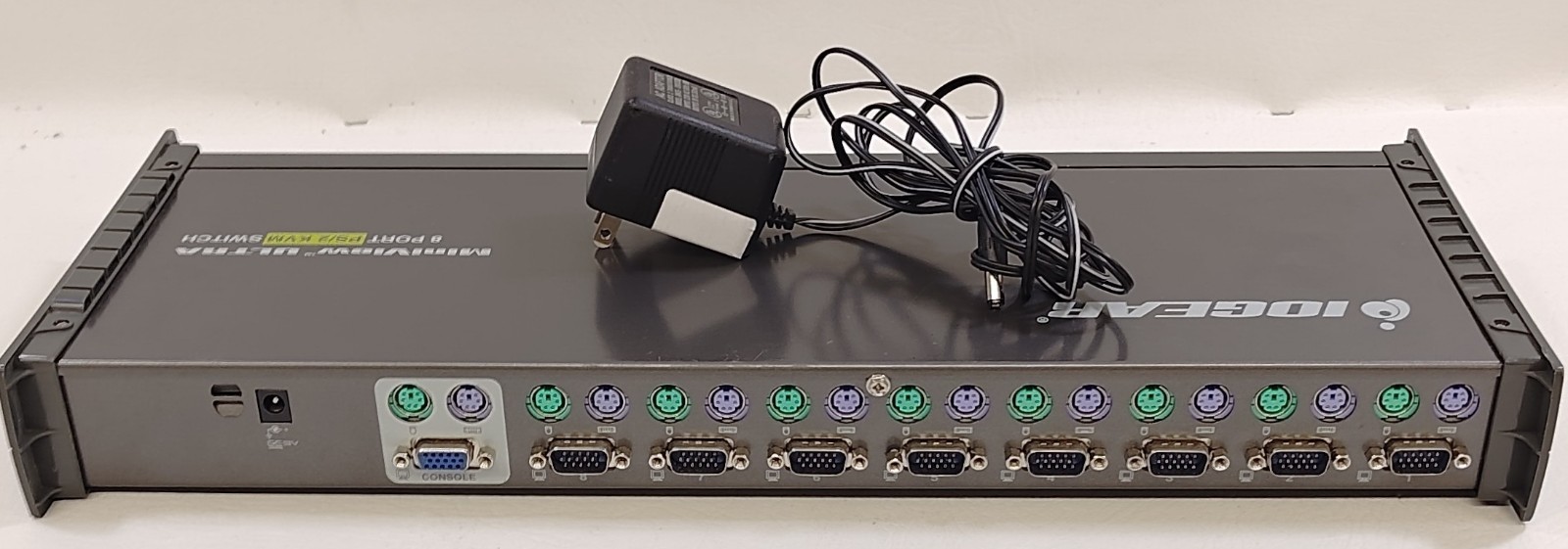 IOGear GCS138 8-Port MiniView Ultra PS/2 KVM Switch With Pow