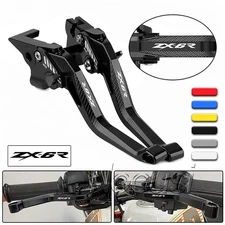 For Kawasaki ZX-6R 2000-2025 CNC Adjustable Handlebar Short Brake Clutch Levers