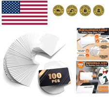 100 Pcs Metal Sublimation Blanks   Double-Sided Sublimation Business Card Bla...