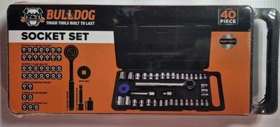 New 40 Piece Heavy Duty Socket Set Standard Metric