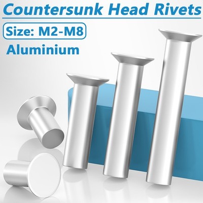 Solid Rivets Aluminium Countersunk Head Rivets DIN 661 Rivets M2 M2.5 M3 M4-M8
