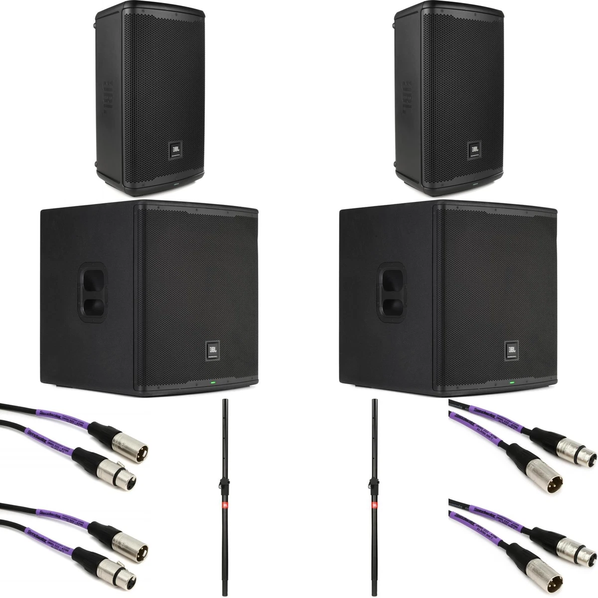 JBL EON710 10 inch Powered Speaker and EON718S 18 inch Powered