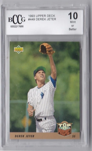 1993 Upper Deck Baseball Derek Jeter Top Prospect #449 BCCG 10 Yankees