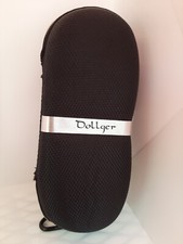 Dollger Sunglass Eye Glass Glasses Case black w cleaning cloth zipper sturdy