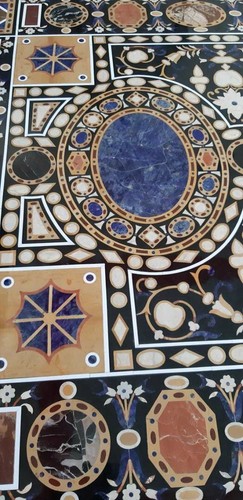 60" x 36" marble Dining Table Top semi precious stones inlay Handmade Pietradura - Picture 2 of 3