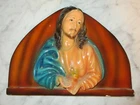 Vintage Jesus Chalkware Wall Plaque