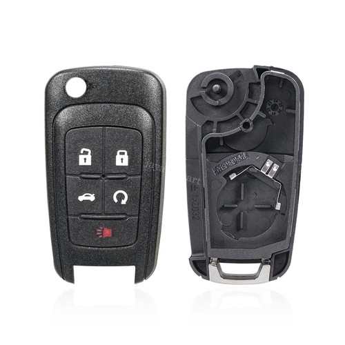 For 2010-2018 Chevrolet Camaro Equinox Sonic Remote Car Key Fob Shell + Battery - Picture 5 of 9