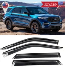 Out-Channel Window Visor Sun Vent Rain Wind Guard Shade Fit 20-Up Ford Explorer