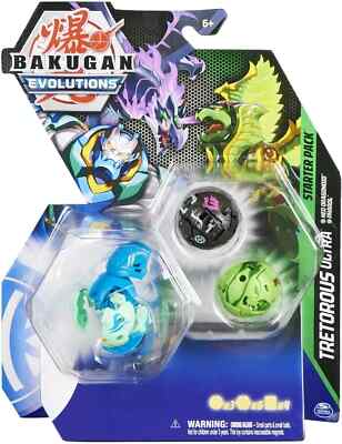 Bakugan Evolutions Starter 3 Pack, Tretorous Ultra, Neo Dragonoid & Pharol