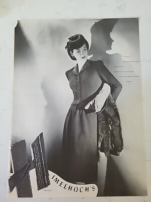 1943 Womens Louise Barnes Gallagher suit Himelhoch's Detroit MI vintage Ad