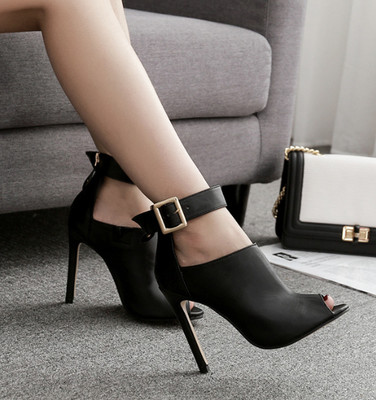 sexy open toe booties