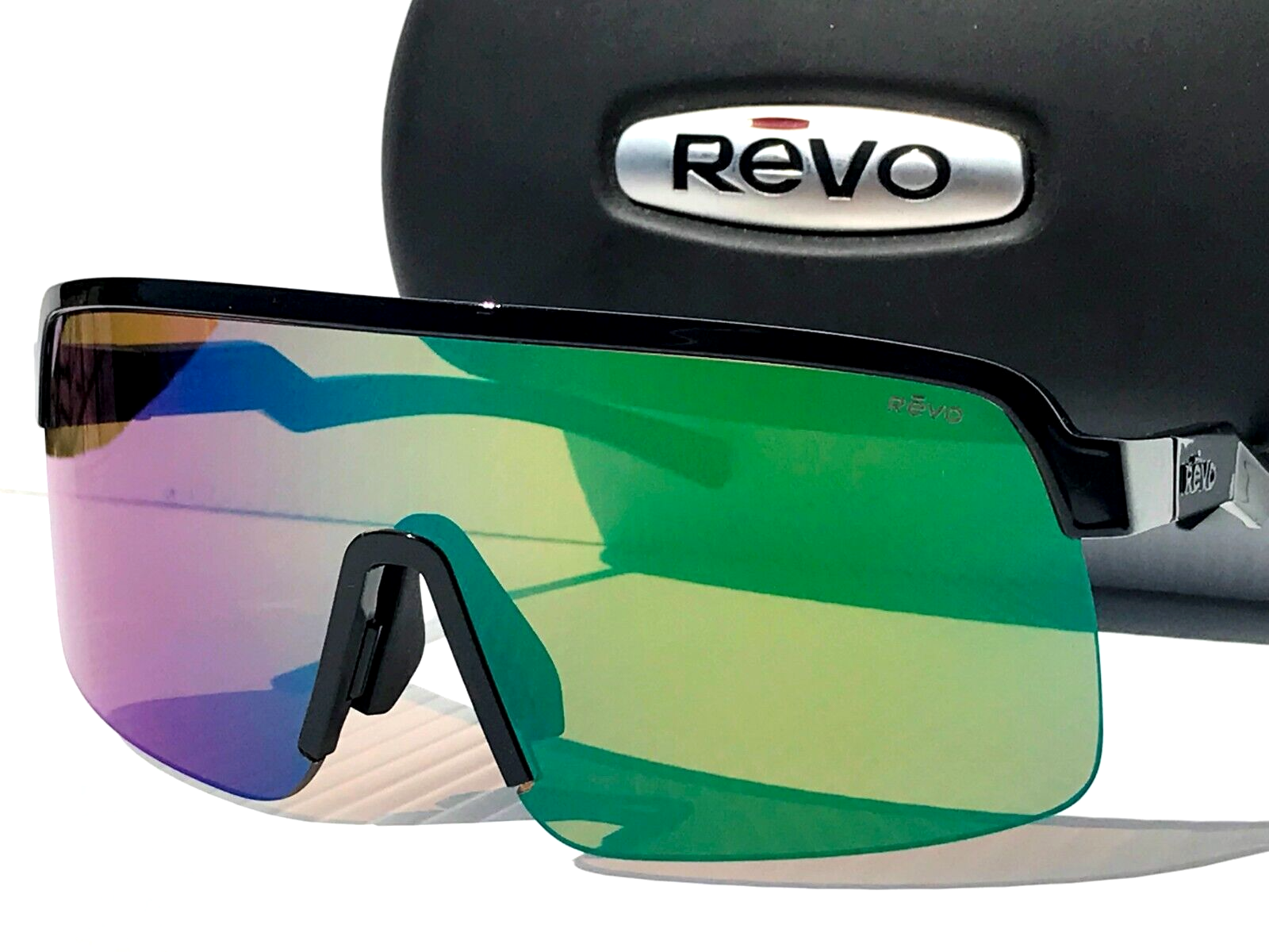Revo Omega Matte Black Polarized Sunglasses with Evergreen Lens RE 1213 11 GN