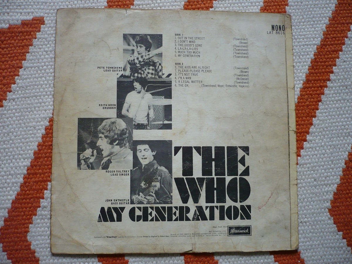 The Who My Generation Vinyl UK 1965 Brunswick 1st Press IB/IB LAT