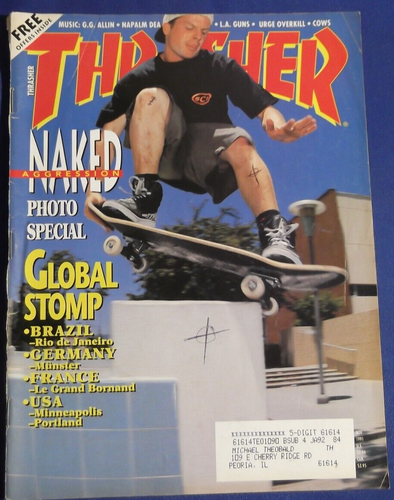 THRASHER MAGAZINE-NOV 1991-ERIC DRESSEN-PORTLAND-NAPALM DEATH-VINTAGE