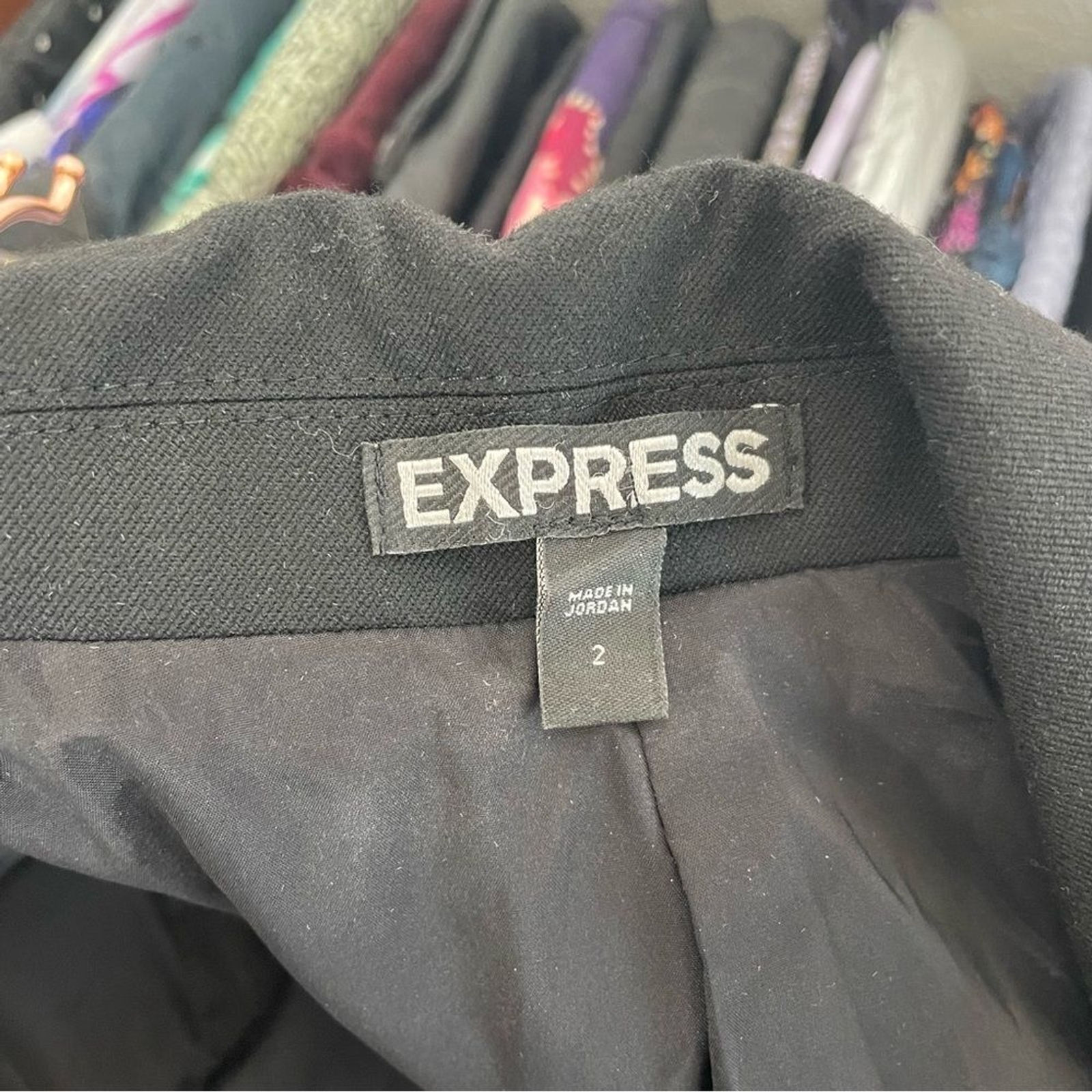 Express Black Fitted Single Button Blazer - image 4