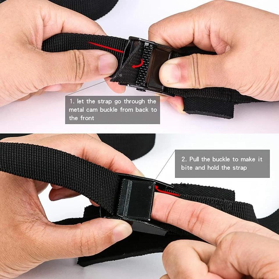 Tirol Auto Soft Roof Rack 2 Pieces/Set Black Luggage Easy Rack Load 60kgs Black - Image 2 of 4