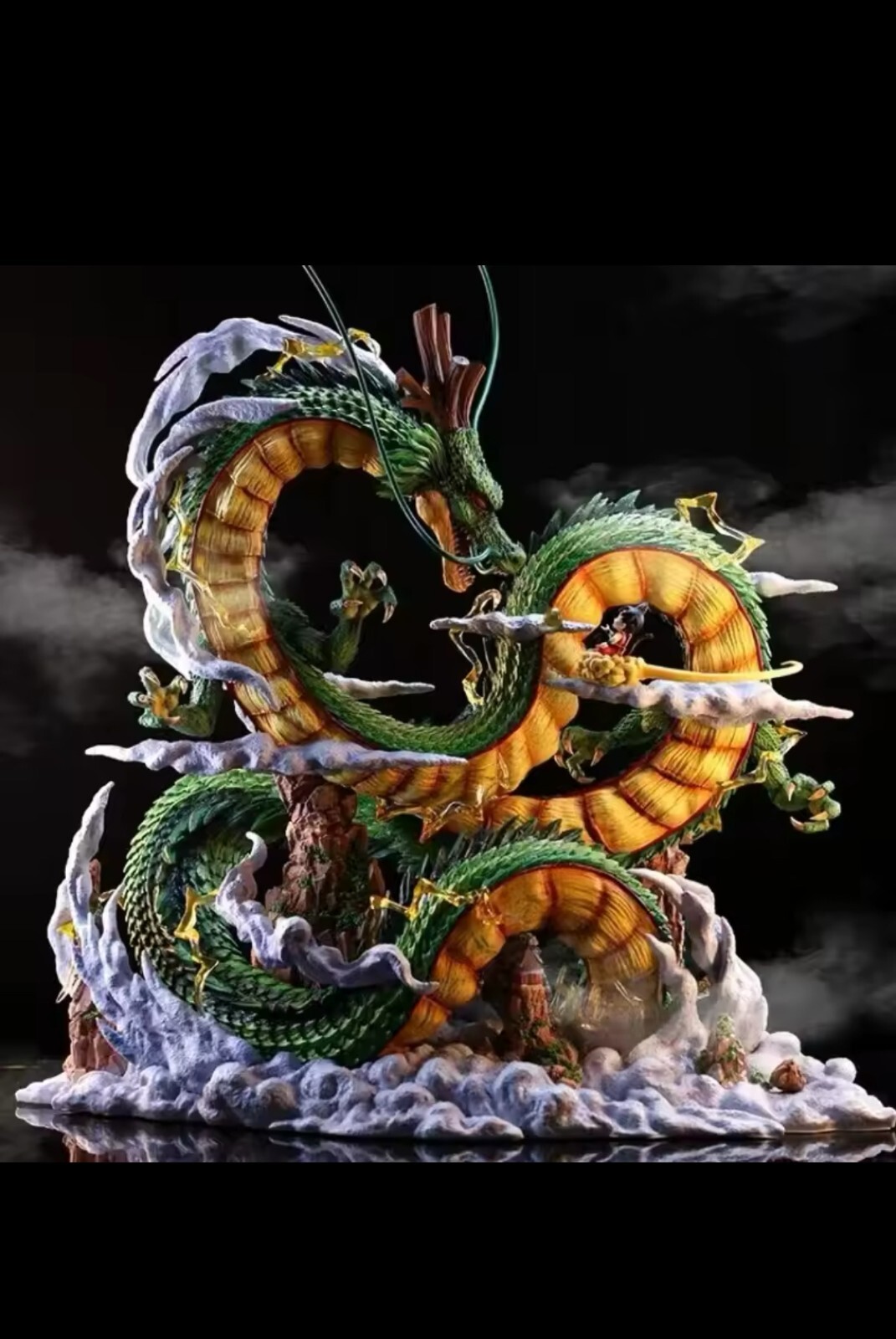Figurine Goku et Dragon Shenron Décoration Otaku de 24 cm pour Bureau