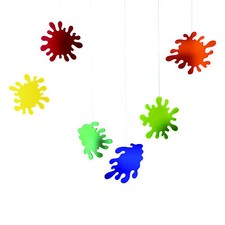 Flensted Splash Colorful Acrylic Modern Hanging Mobile Kinetic Art Decor