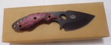 Elk Ridge ER-528PC Fixed Blade Knife 7.25" Overall w/ Sheath Pink Camo Handle