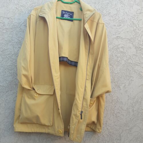 Vintage Burberrys Jacke Windbreaker Herren Zitrone Retro Herren gelber Mantel 90er Gr. 52 - Bild 12 von 12