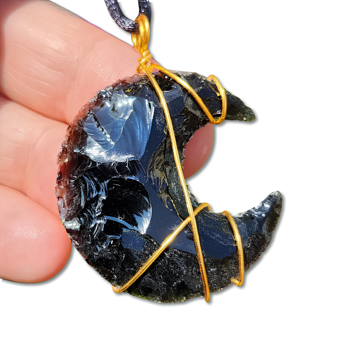 Ciondolo Pietra Di Luna / Collana Di Pietre Preziose Di Rame / Ciondolo Di Protezione / - Italia - Foto 7