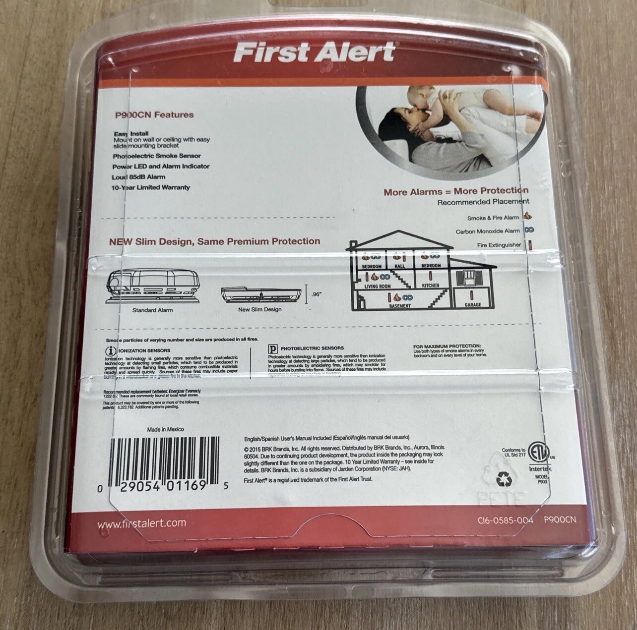 First Alert Smoke and Fire Alarm 10 Year Battery Designer Style P910