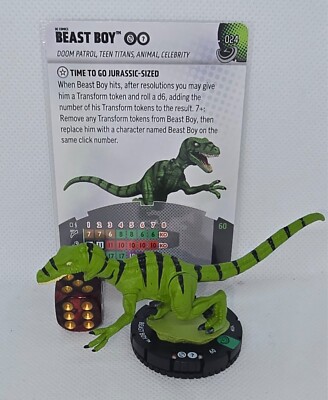 HeroClix Beast Boy #024 DC Masters of Time Set New Uncommon