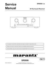 Servizio Manuale di Istruzioni per Marantz SR-5006