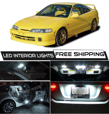 For 1994-2001 Acura Integra White LED Interior Lights Package Kit Bulbs Lamps
