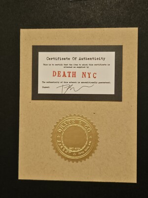 Death NYC Framed 14x20 Pop Art Limited Edition Signed