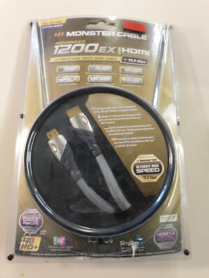 Monster 1200 EX ULTRA HIGH SPEED KABEL HDMI 1,0m 24k VERGOLDET ##