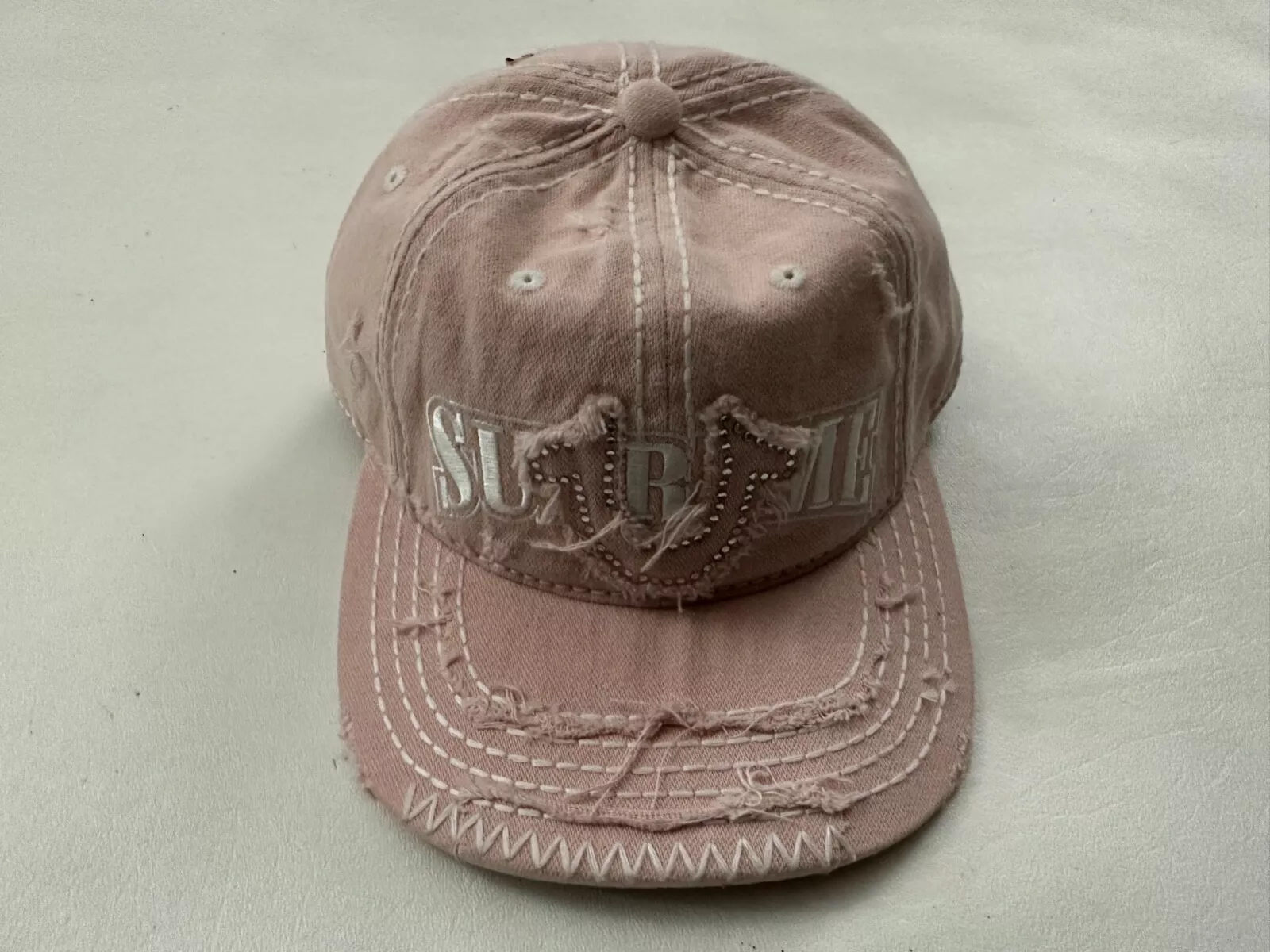 Casquette de baseball adulte rose logo Supreme True Religion taille unique