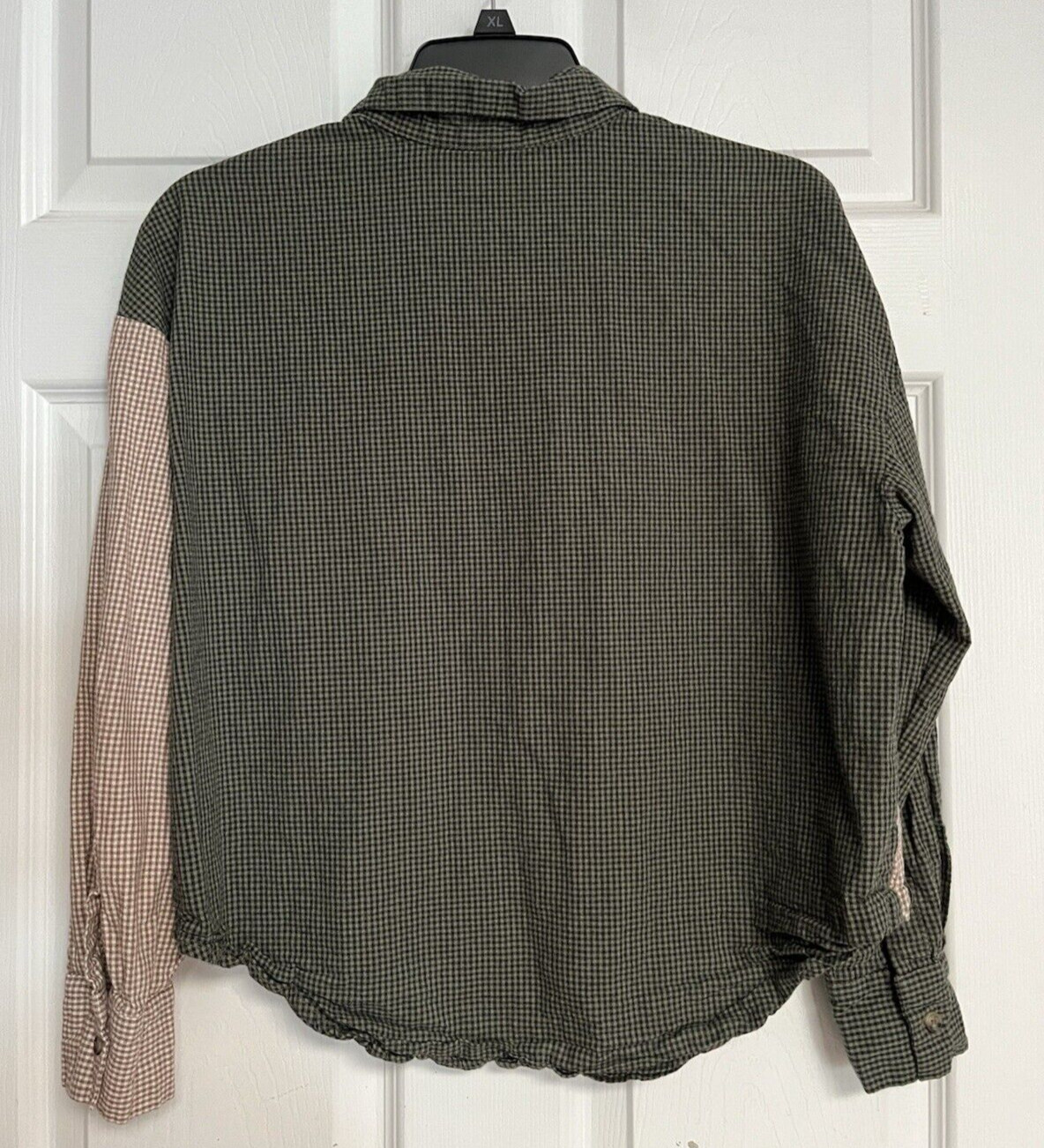 BLU PEPPER Multicolor Patchwork Plaid Collared Po… - image 5