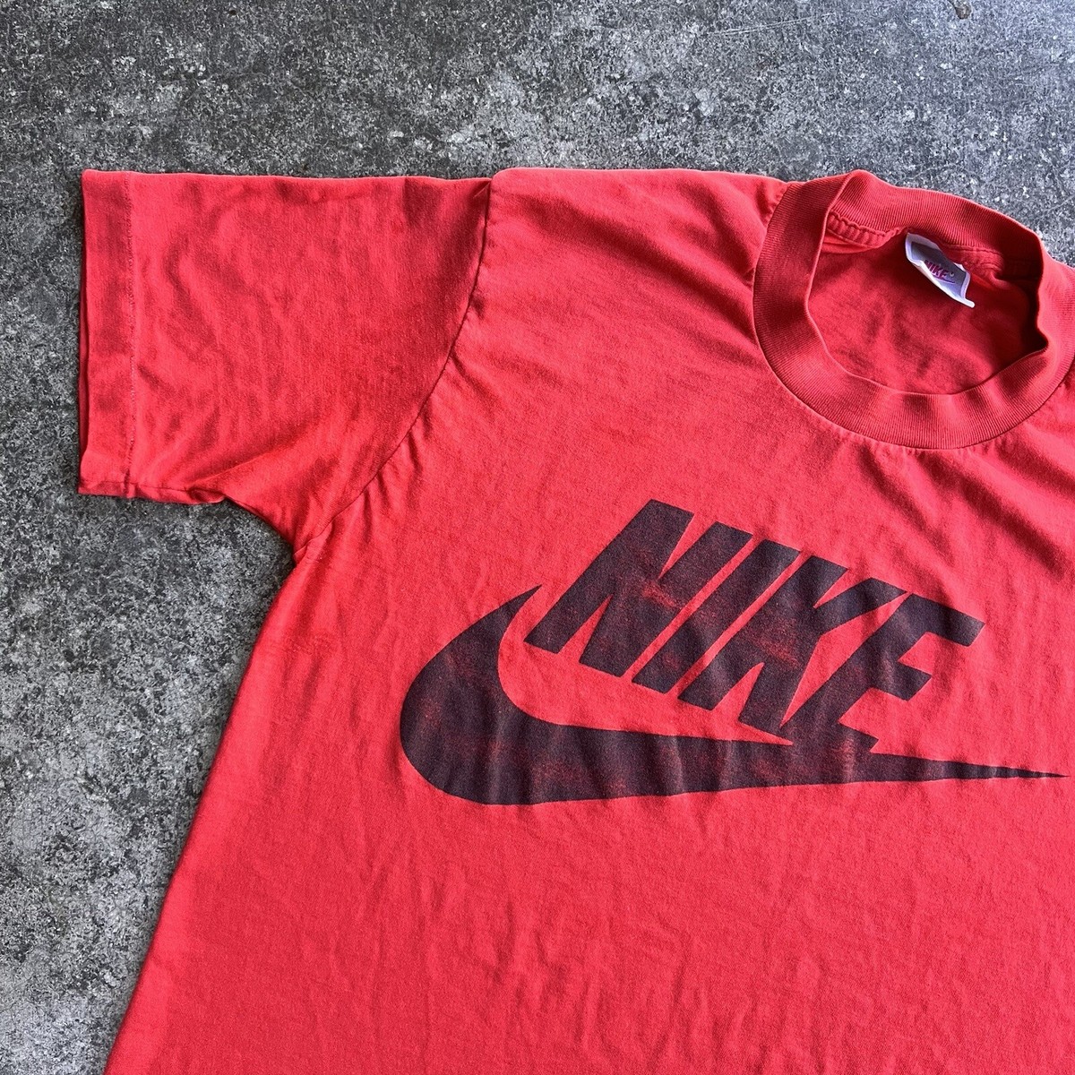 Vintage 80s 90s Nike Swoosh Grey Tag Graphic T Shirt Mens Size