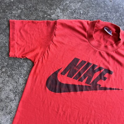 Vintage 80s 90s Nike Swoosh Grey Tag Graphic T Shirt Mens Size