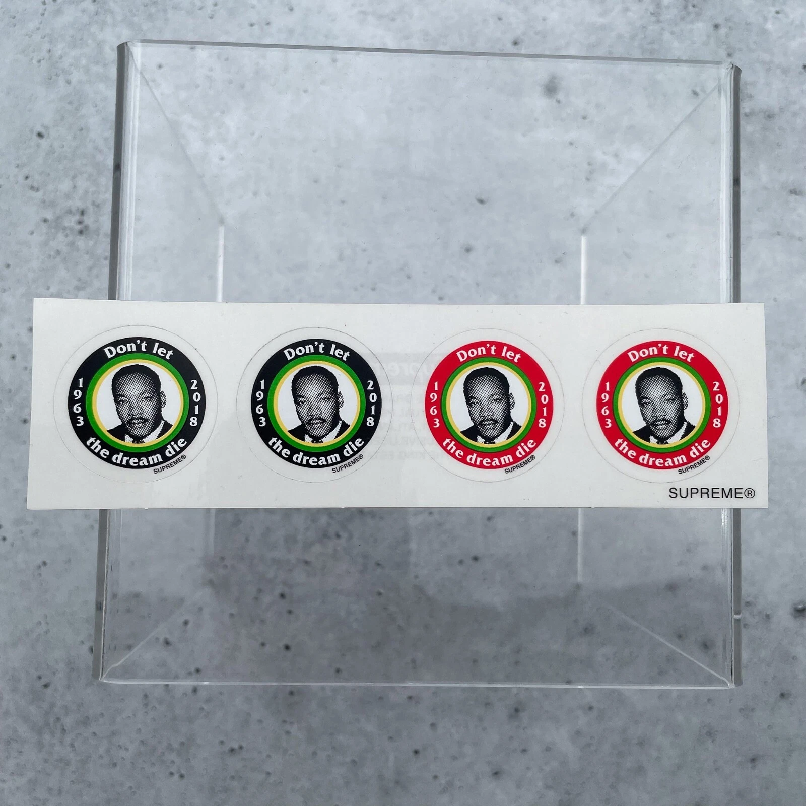 Autocollant décalcomanie Supreme Mini MLK Martin Luther King 100% accessoires authentiques