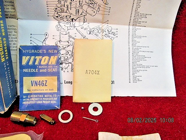 KIT DE CARBURADOR HUMBER HAWK ZENITH 36W1A 1956-1959 (inglés) con junta de brida Foto 3 de 4