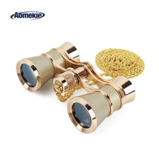 Opera Glasses 3X25 Theater Binoculars W/ Necklace Chain Compact for Women Adults