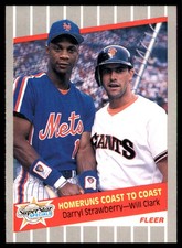 Homeruns Coast to Coast (Darryl Strawberry / Will Clark) 1989 Fleer #632