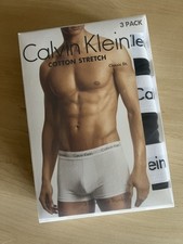 Image of Calvin Klein Men's Low Rise Trunks 3-Pack Size M, Cotton Stretch, Classic Fit