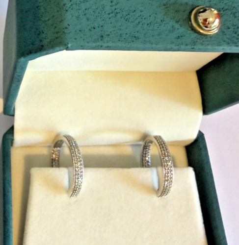 DIAMOND HOOPS IN OUT 10K GOLD MICHAEL HILL - Bild 2 von 3