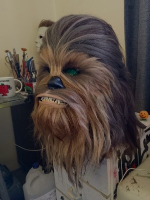Star Wars Chewbacca Full Head Mask Realistic Mask Cosplay Adult  Dress Cos Prop