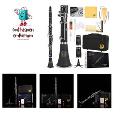 Bb Clarinet 17 Nickel Keys Woodwind Band Orchestra Musical Instruments for ...