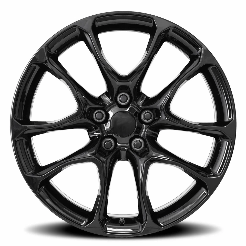 20 x10" Gloss Black 2733 Replica Wheels Fits 2011 2025 Dodge Durango SRT 5x127 Foto 3 de 3