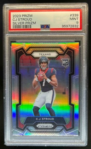 2023 Prizm CJ Stroud RC Silver Rookie #339 Texans PSA 9
