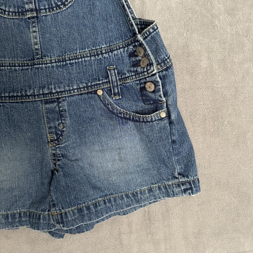 NOBO No Boundaries Medium Blue Denim Shortalls Junior Womens Sz 7 - Picture 3 of 14