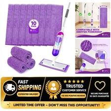 Orighty Microfiber Mop Pads for Swiffer PowerMop, 10 Pack Reusable Refills